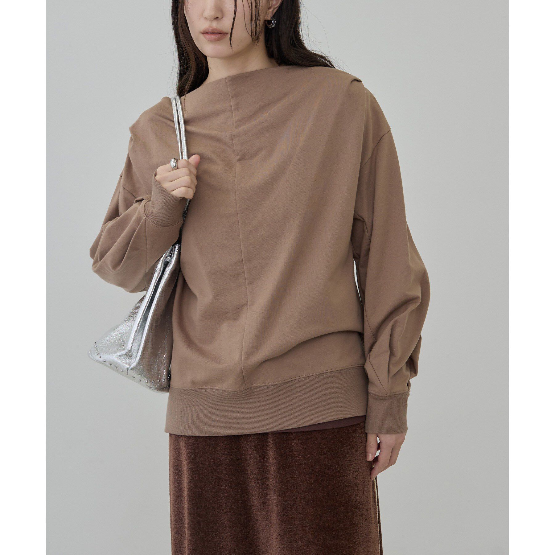GALLEST「裏毛オフショルカットソー」|Tシャツ・カットソー|モカブラウン(042