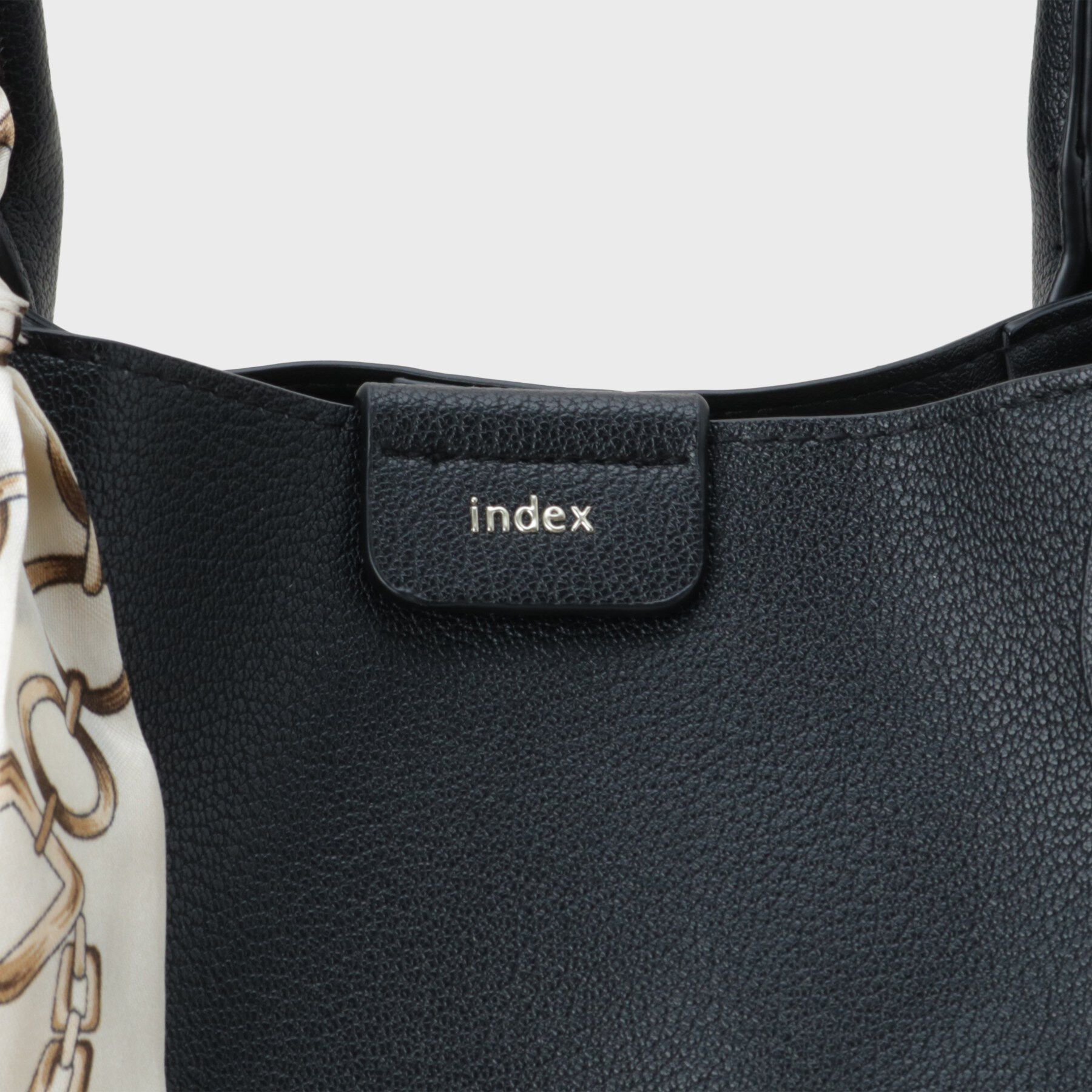 index「【通勤対応／A4対応】スカーフ付きトートバッグ」|トートバッグ|
