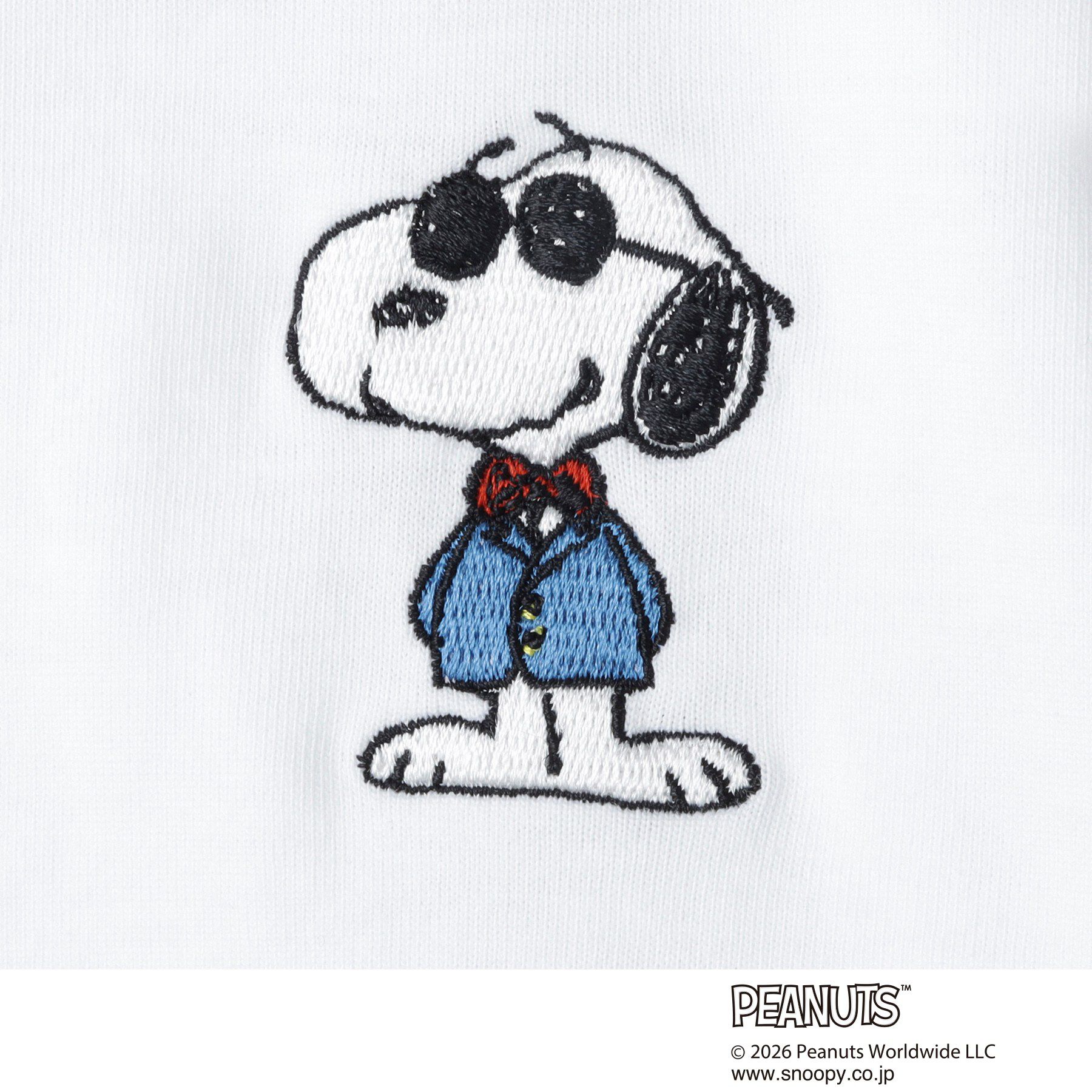 THE SHOP TK「PEANUTS ／ ピーナッツ スヌーピー ワンポイント刺繍半袖Tシャツ」|Tシャツ・カットソー|