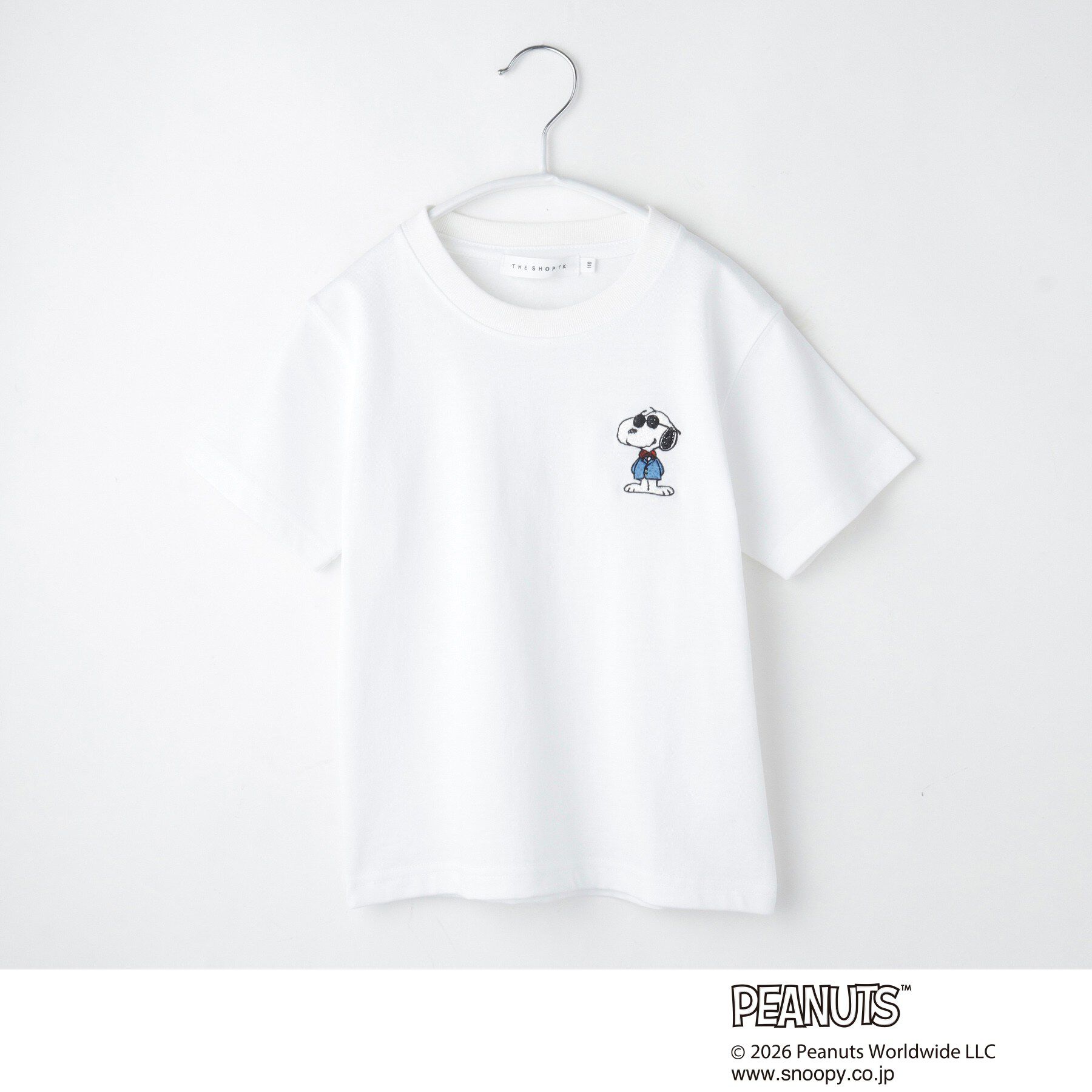 THE SHOP TK「PEANUTS ／ ピーナッツ スヌーピー ワンポイント刺繍半袖Tシャツ」|Tシャツ・カットソー|オフホワイト(603