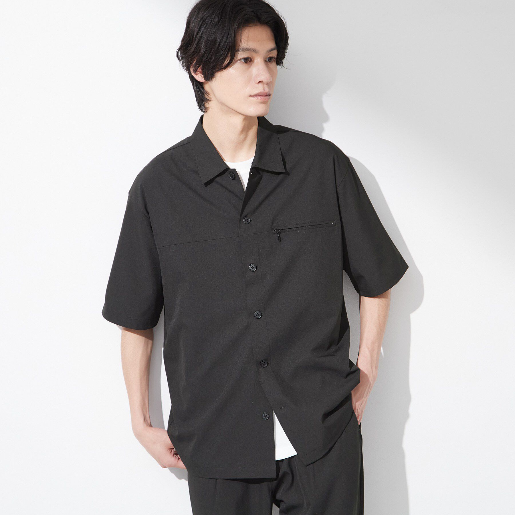 THE SHOP TK「【吸水速乾／接触冷感／防シワ／マシンウォッシャブル】ハイドロクール 半袖シャツ」|シャツ・ブラウス|