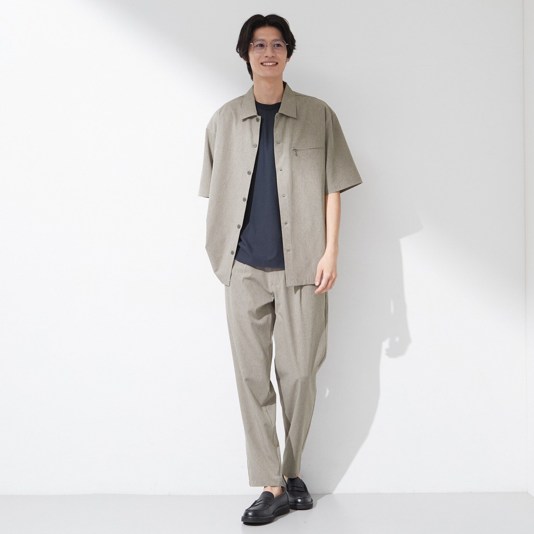 THE SHOP TK「【吸水速乾／接触冷感／防シワ／マシンウォッシャブル】ハイドロクール 半袖シャツ」|シャツ・ブラウス|
