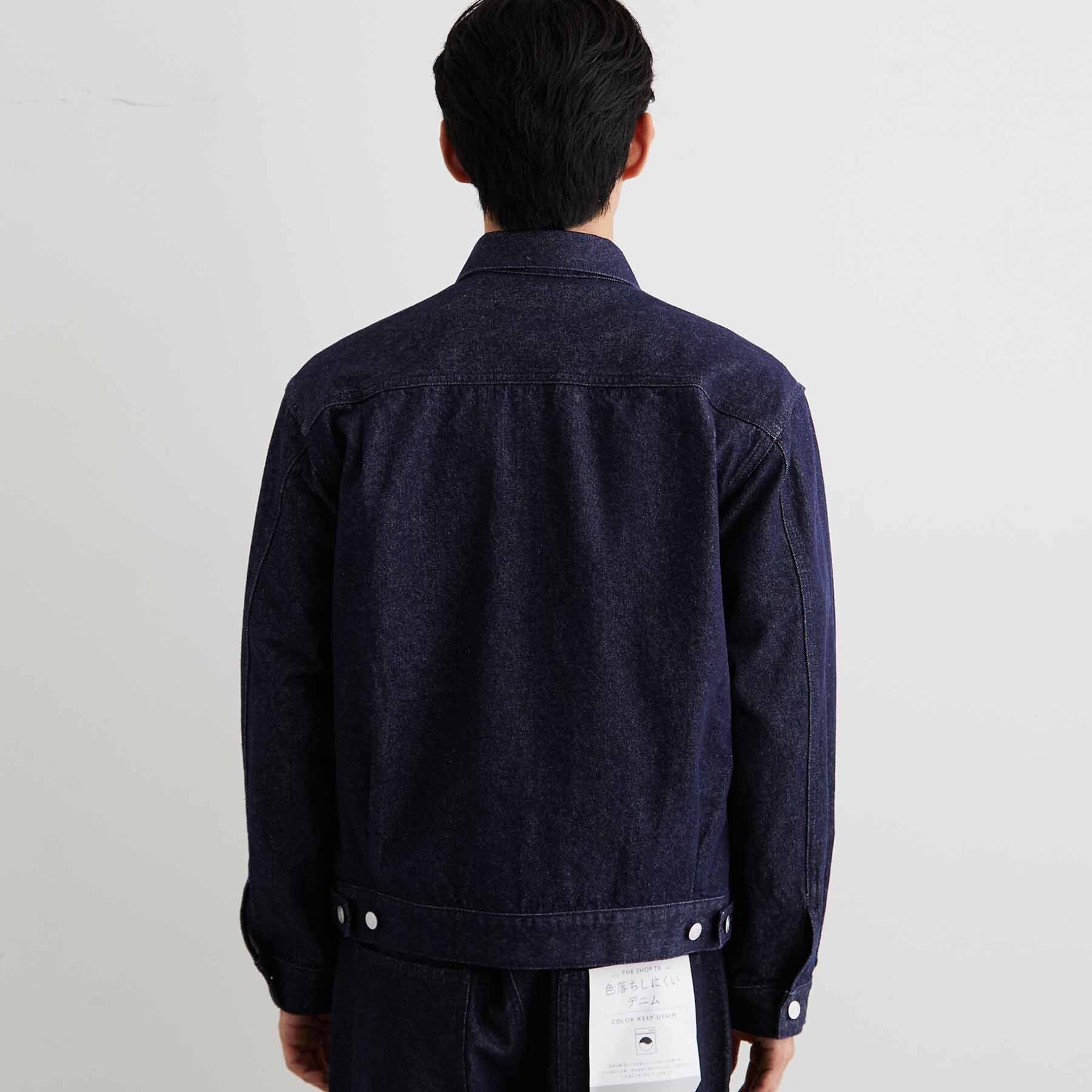 THE SHOP TK「【色落ちしにくい/セットアップ可】デニムライク ジップアップジャケット」|ブルゾン・スタジャン|