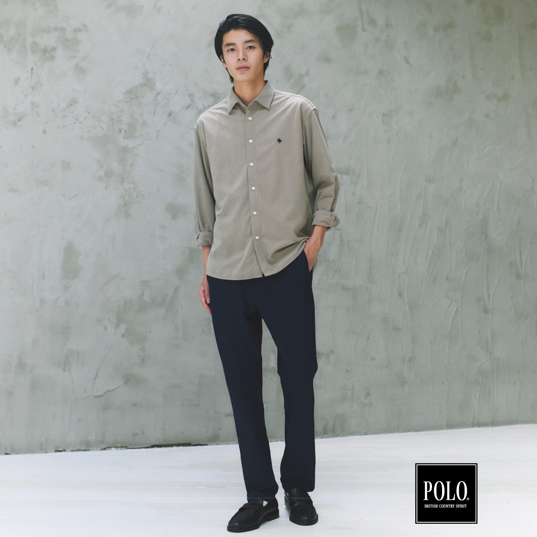 THE SHOP TK「POLO BCS/アソート長袖シャツ」|シャツ・ブラウス|