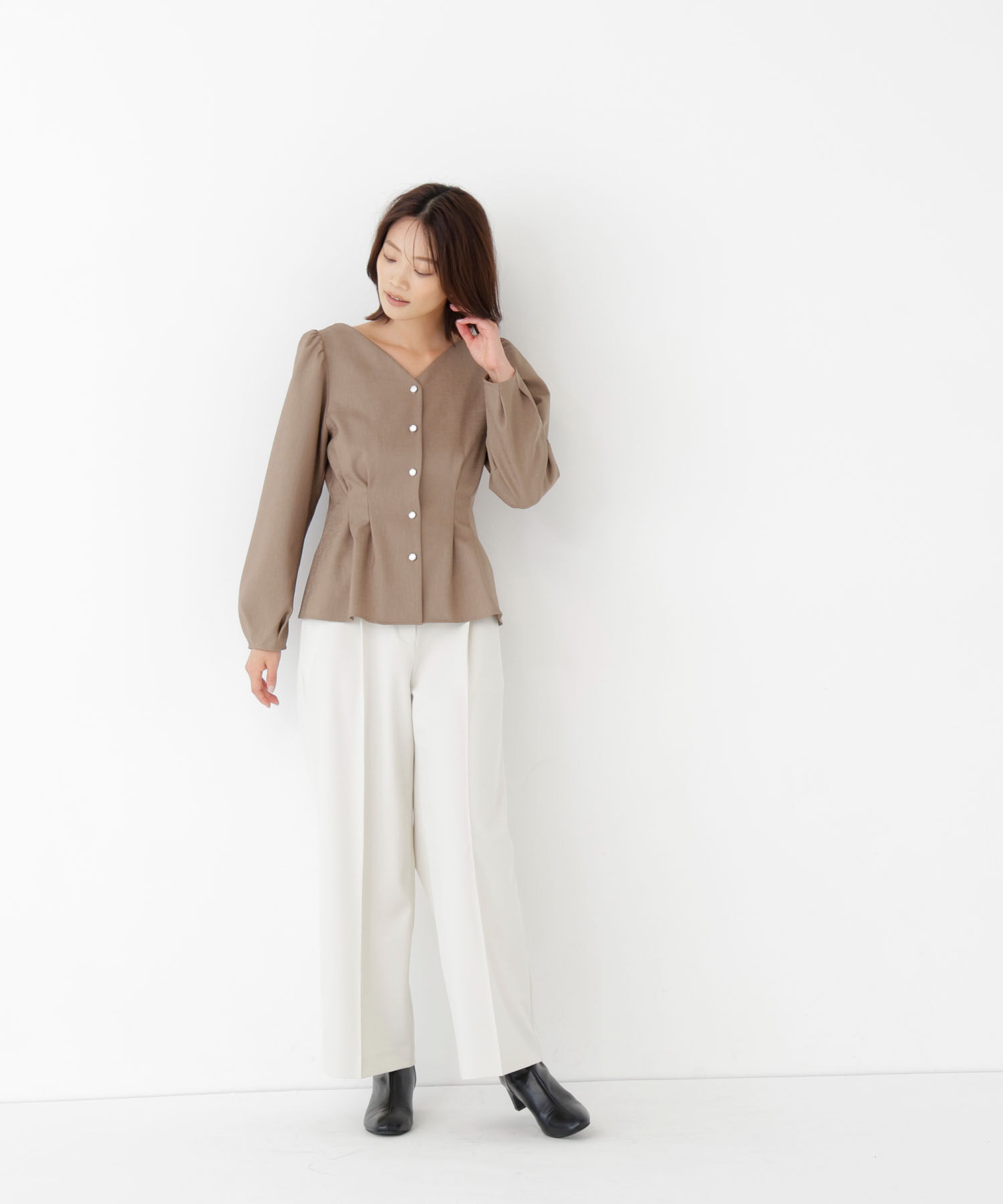  「＜ちょうど、いい服＞きゅっと、メリハリ仕掛けトップス」|シャツ・ブラウス|