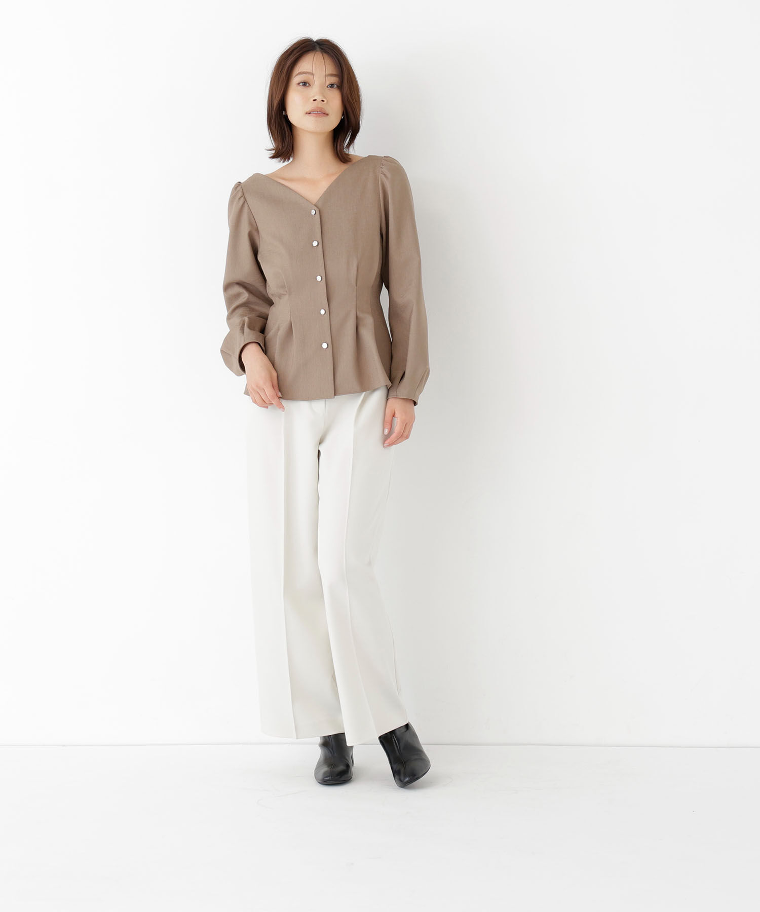  「＜ちょうど、いい服＞きゅっと、メリハリ仕掛けトップス」|シャツ・ブラウス|