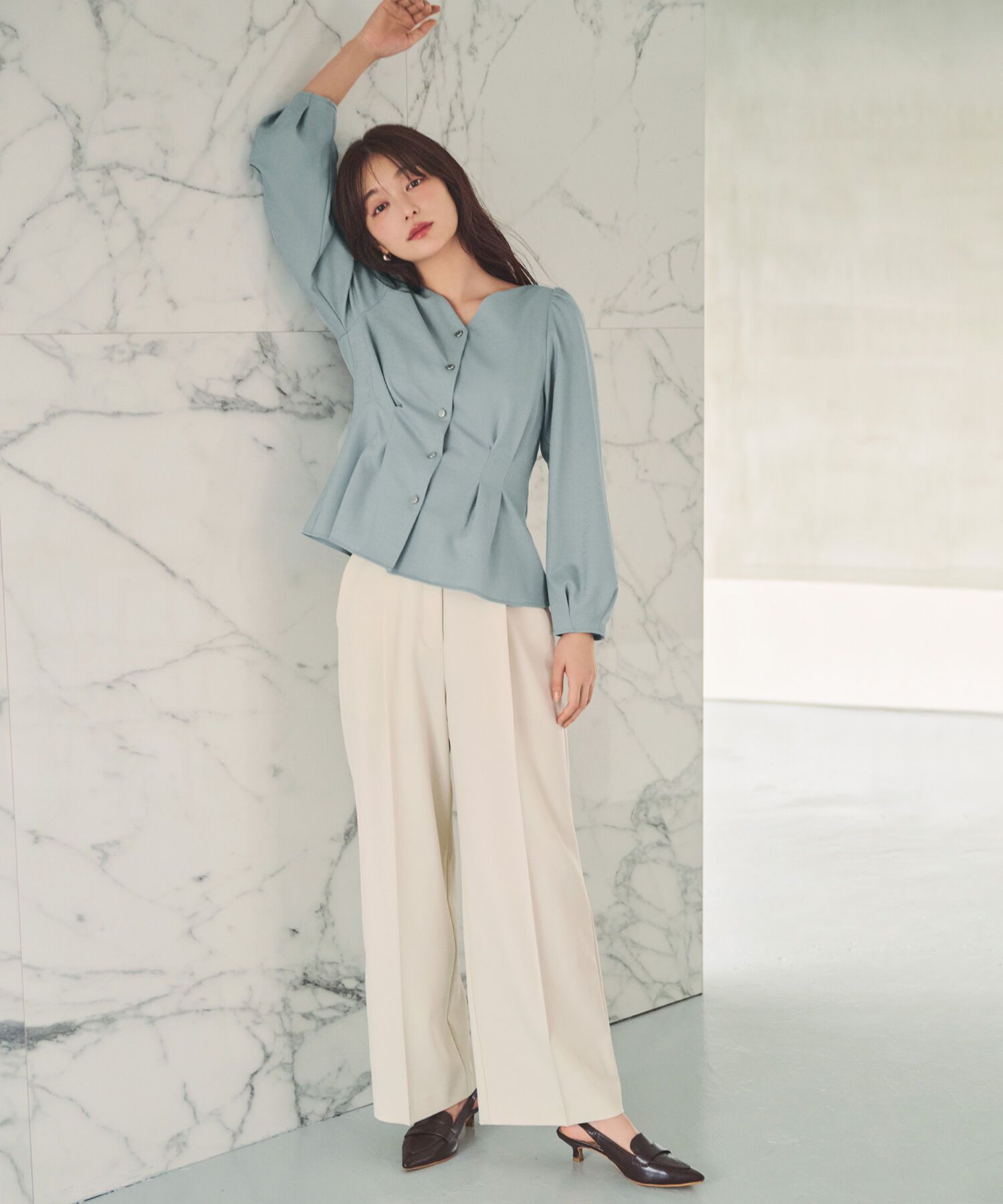  「＜ちょうど、いい服＞きゅっと、メリハリ仕掛けトップス」|シャツ・ブラウス|