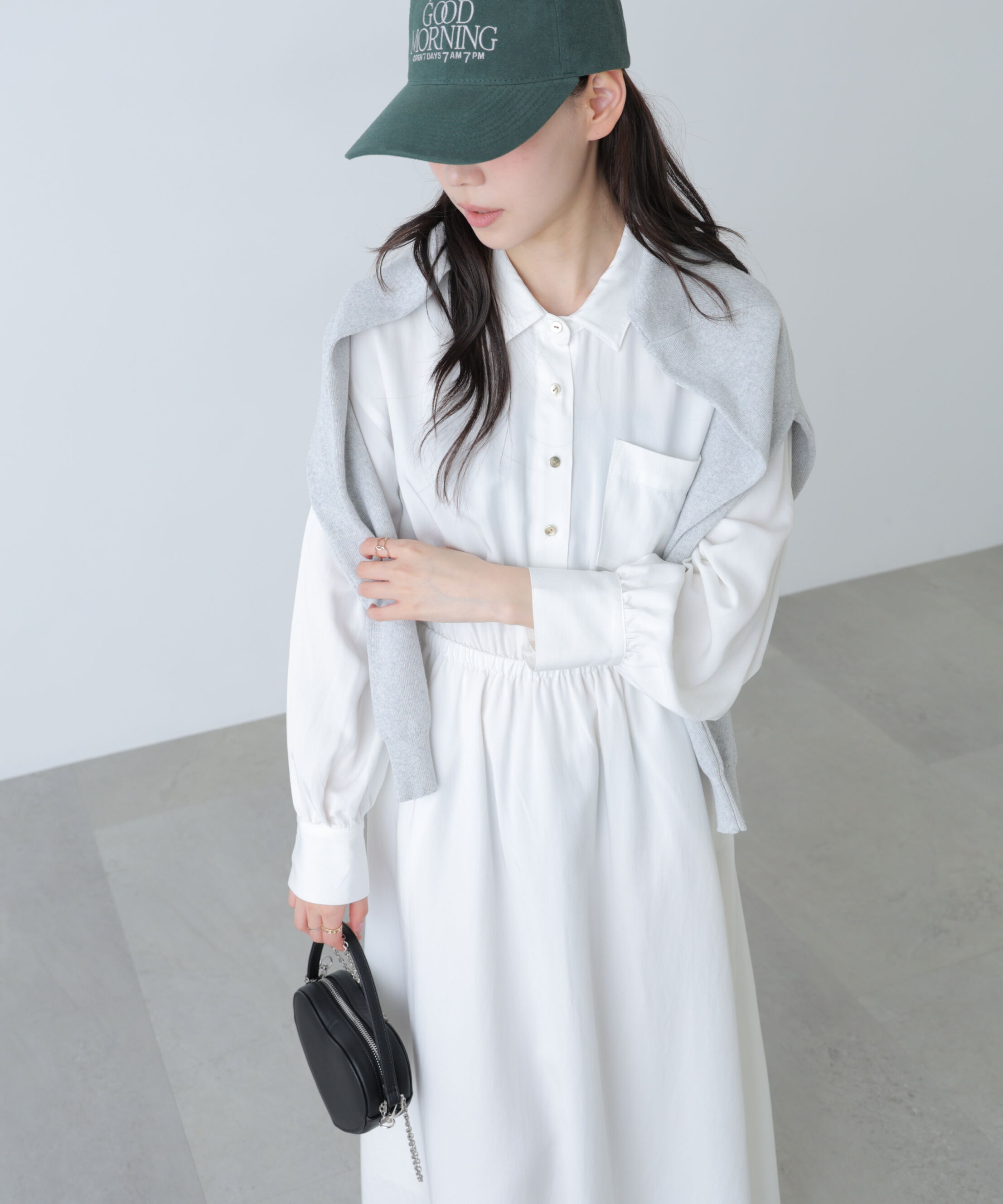  「ロングシャツワンピース」|ワンピース|