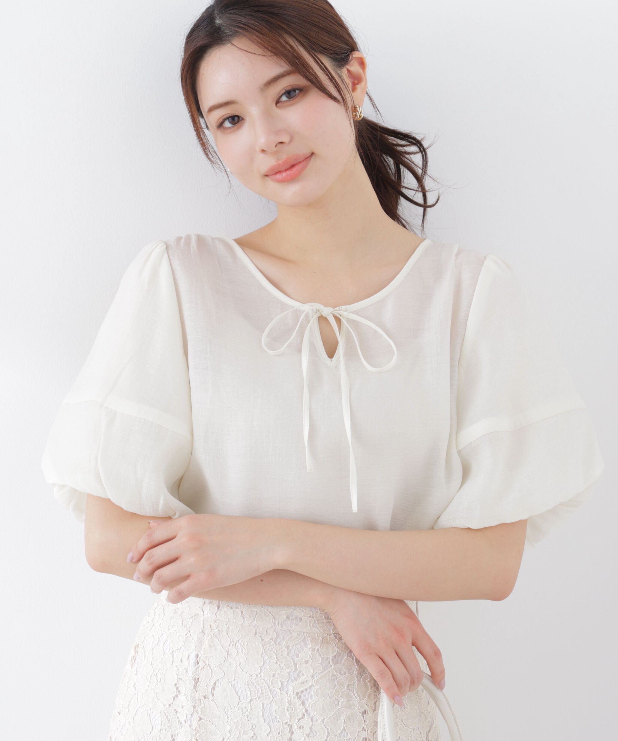 PROPORTION BODY DRESSING「ボリュームスリーブブラウス　26SS」|シャツ・ブラウス|エクリュ1