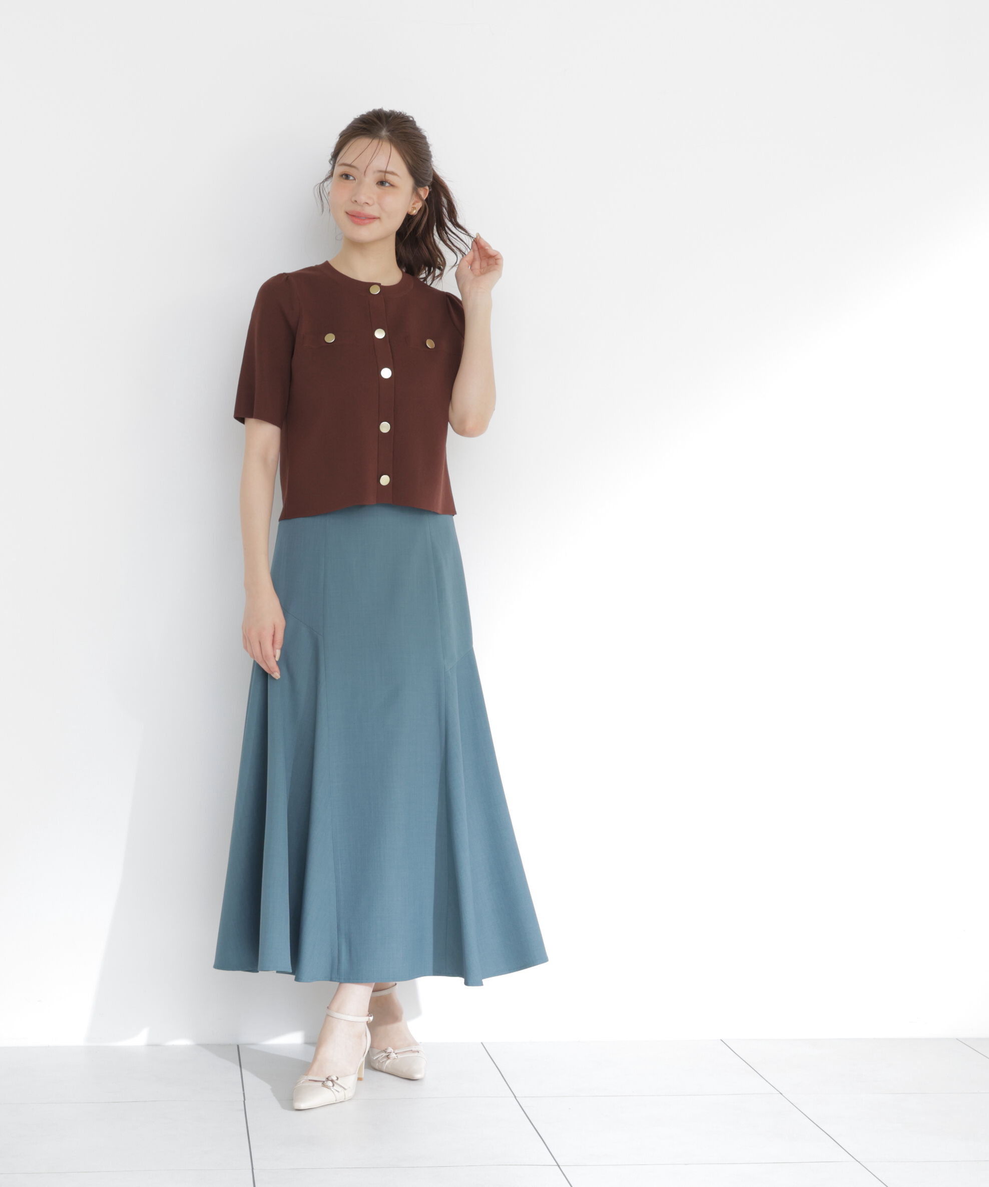 PROPORTION BODY DRESSING「アシメ切替スカート」|スカート|