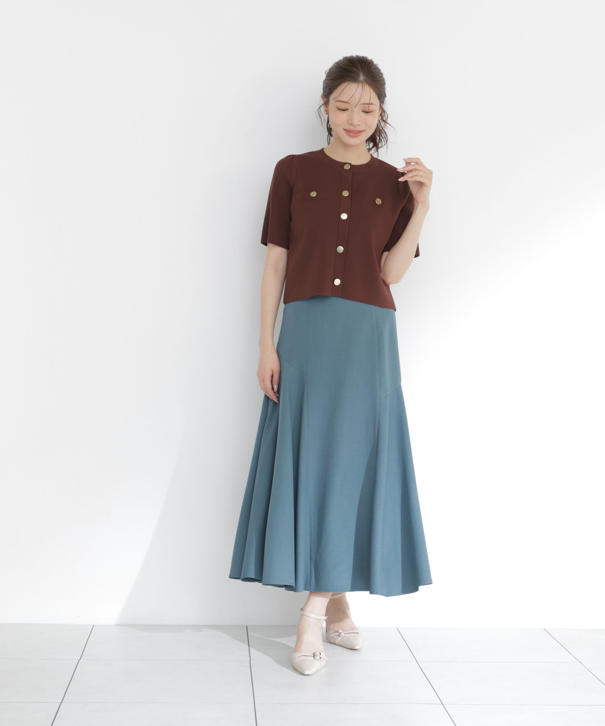 PROPORTION BODY DRESSING「アシメ切替スカート」|スカート|