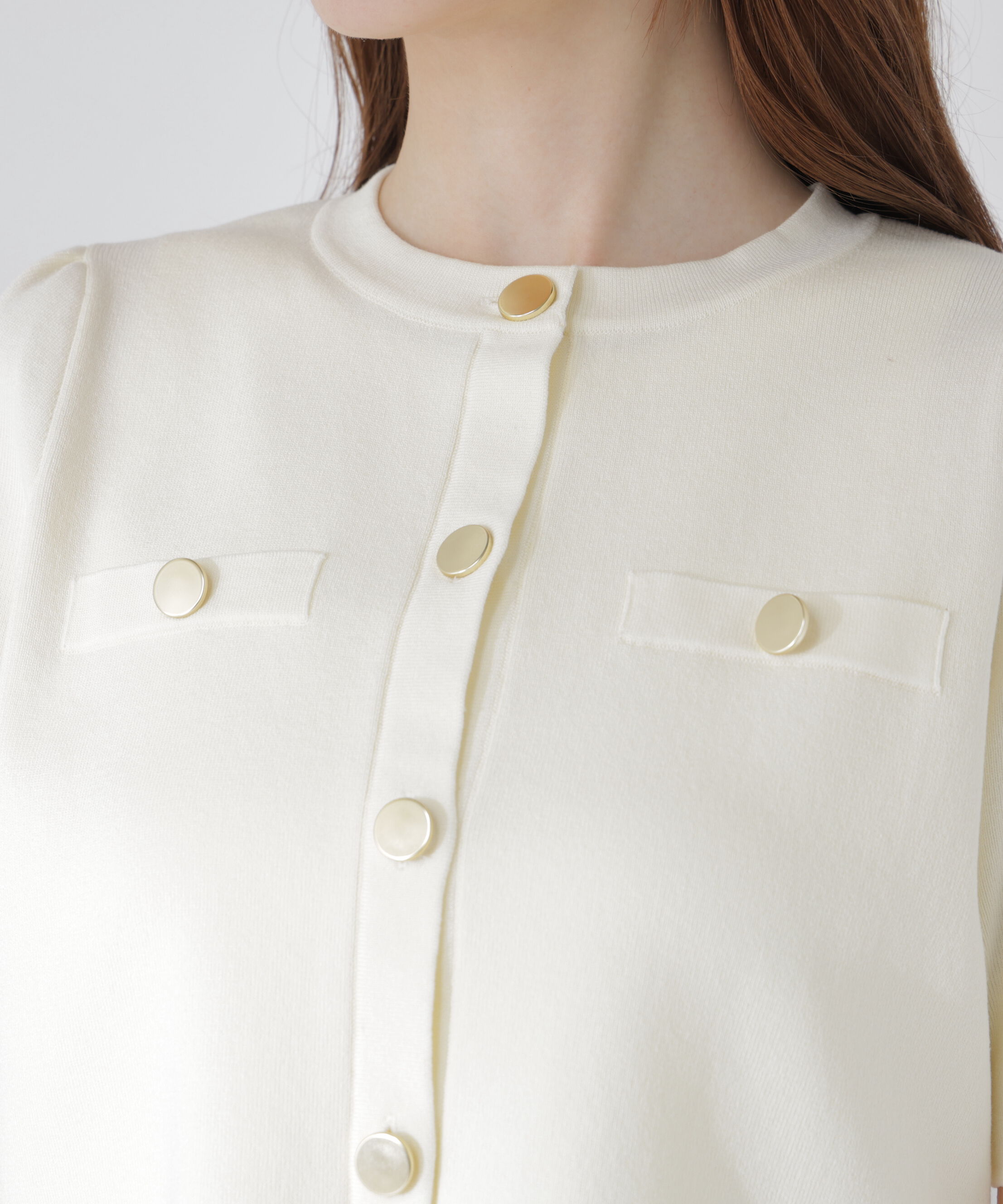 PROPORTION BODY DRESSING「半袖ニットジャケット」|カーディガン|