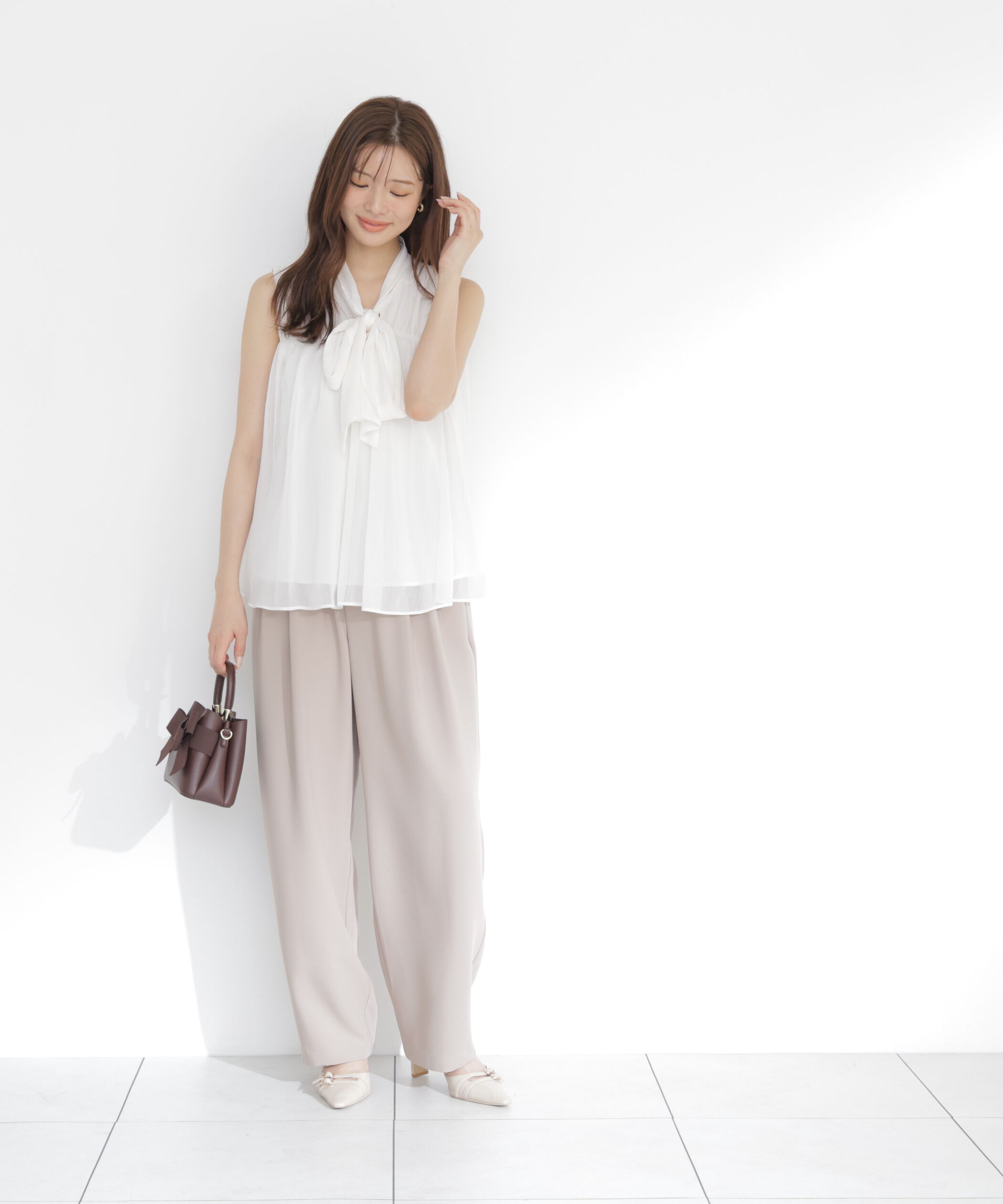 PROPORTION BODY DRESSING「ボウタイシャーリングブラウス」|シャツ・ブラウス|