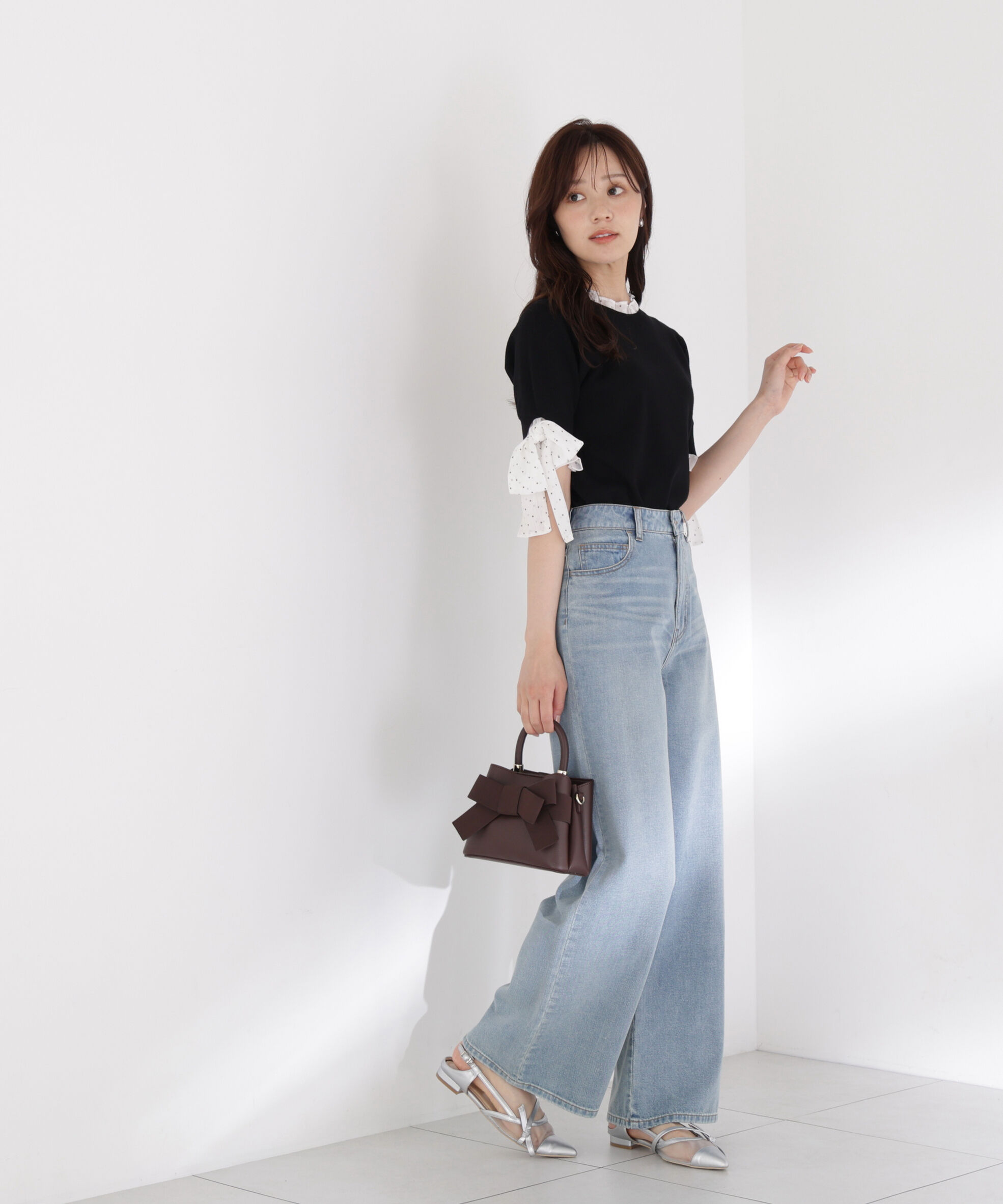 PROPORTION BODY DRESSING「リボンドッキングニット」|ニット・セーター|