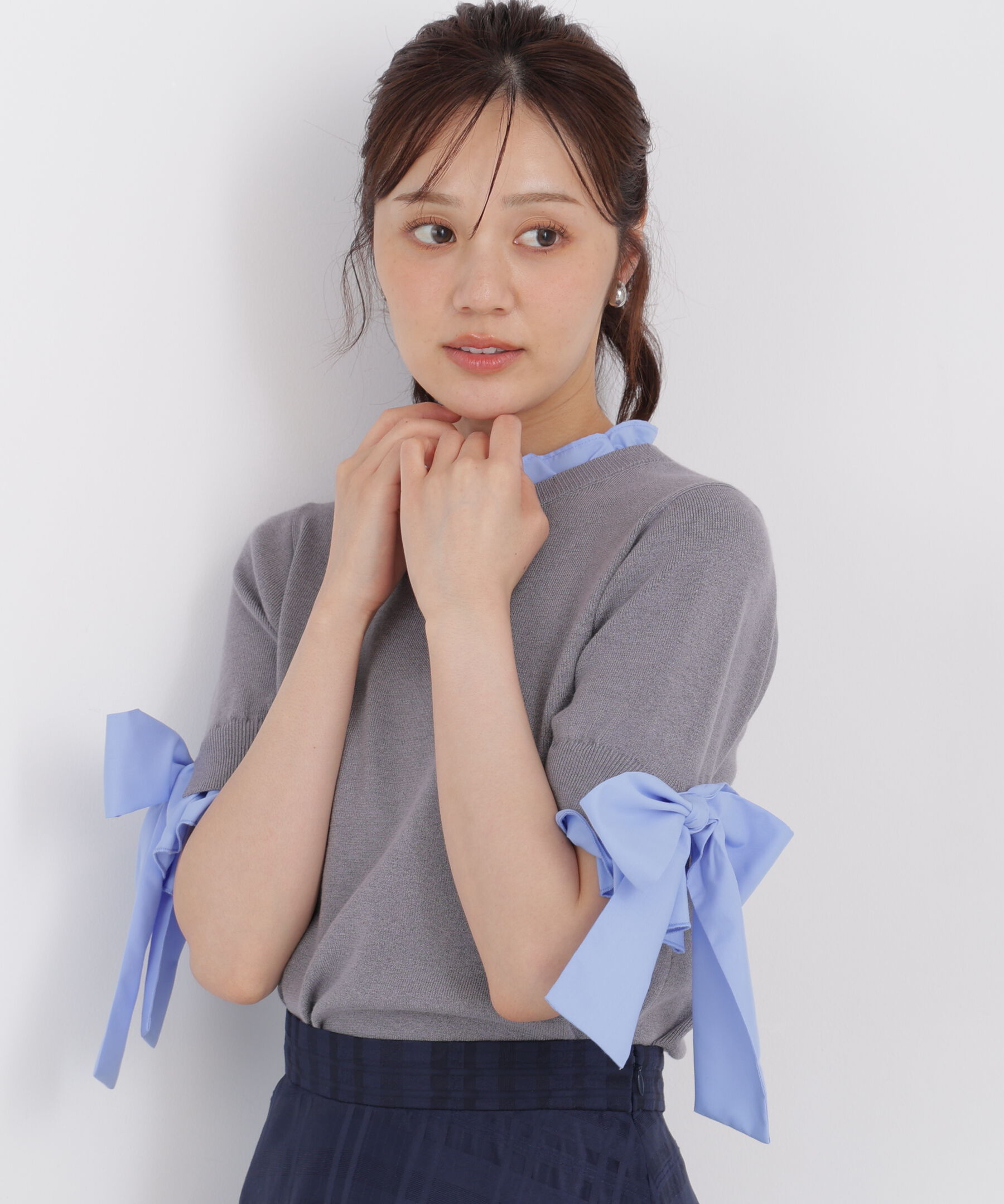 PROPORTION BODY DRESSING「リボンドッキングニット」|ニット・セーター|