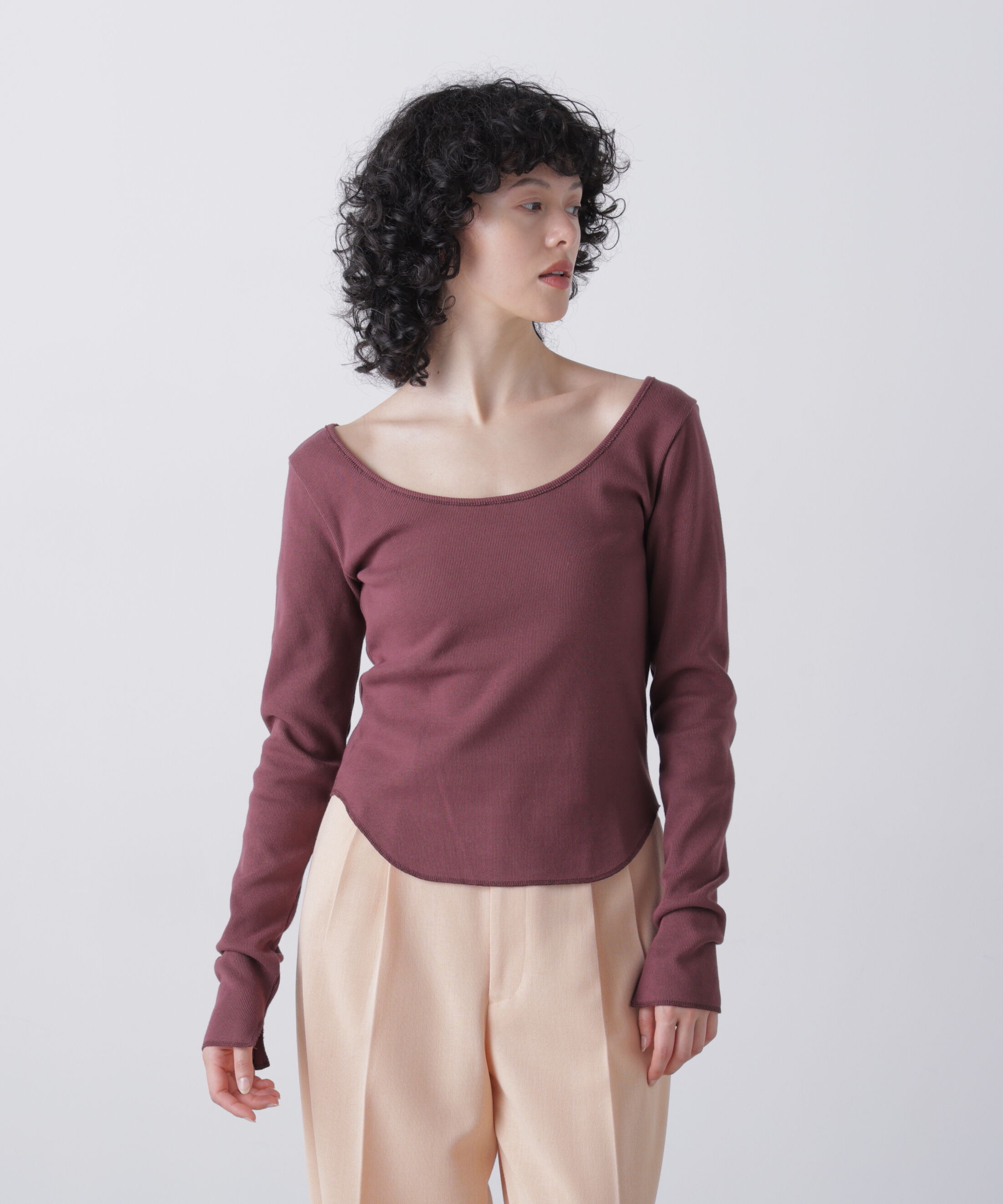 YLEVE 「YLEVE / COTTON RIB LONG-SLEEVE T」|Tシャツ・カットソー|RASPBERRY4
