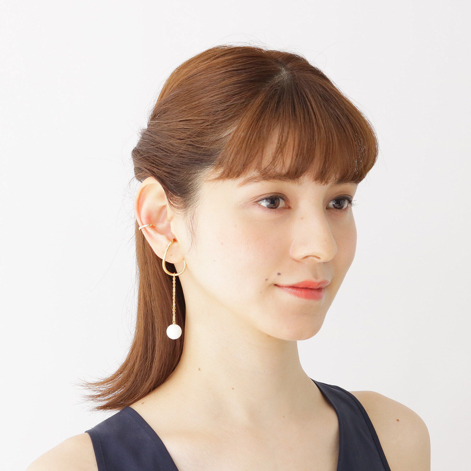 COCOSHNIK「シルバー ラップイヤーカフ（右耳用） GP」|イヤーカフ|