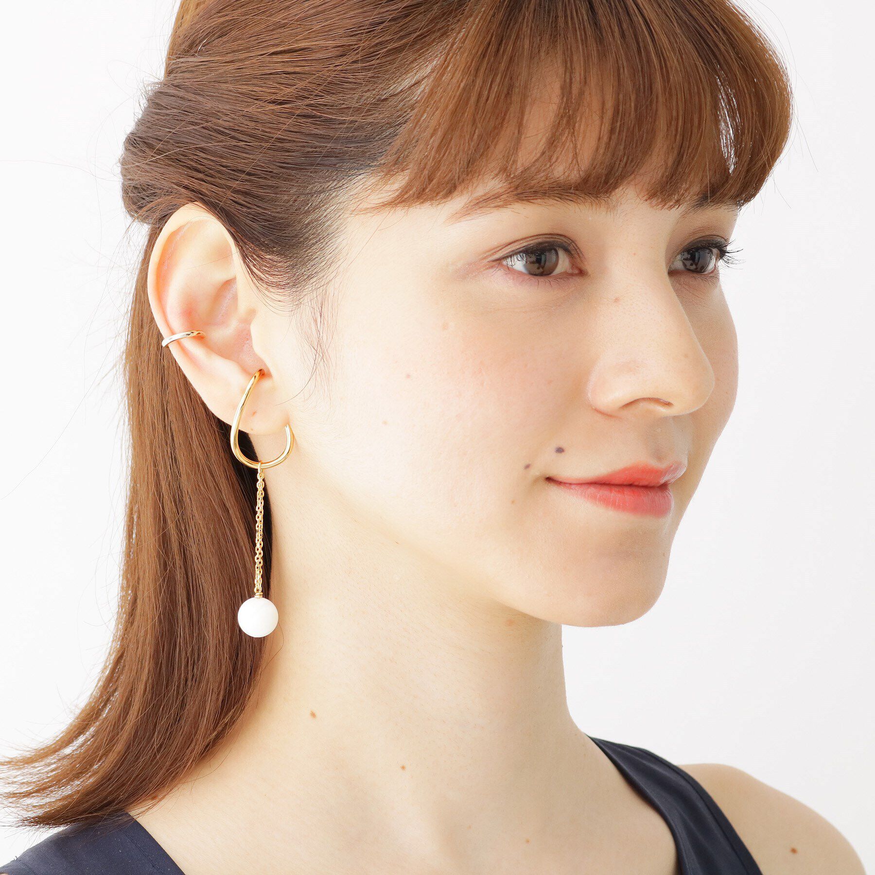 COCOSHNIK「シルバー ラップイヤーカフ（右耳用） GP」|イヤーカフ|