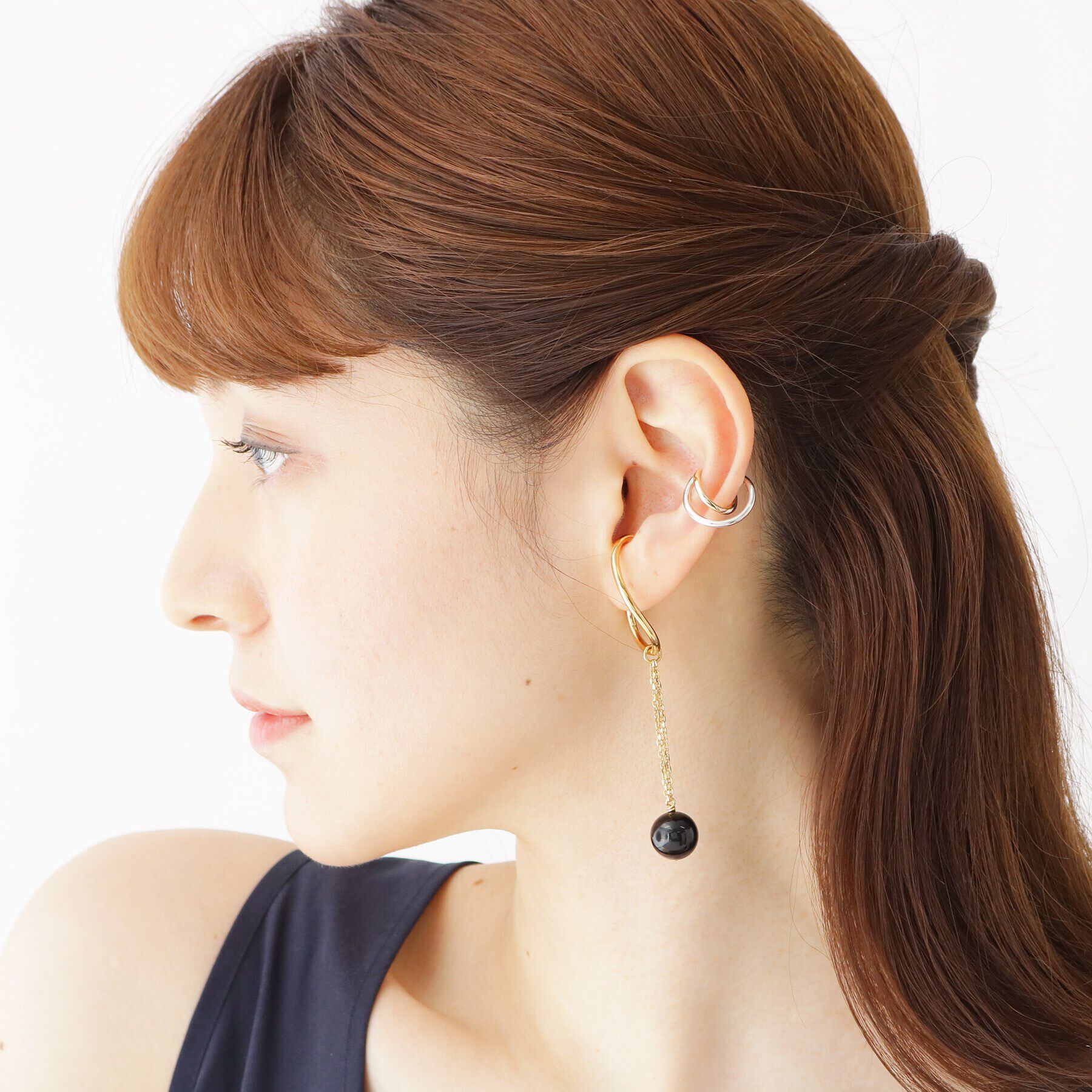 COCOSHNIK「シルバー ラップイヤーカフ（左耳用） GP」|イヤーカフ|