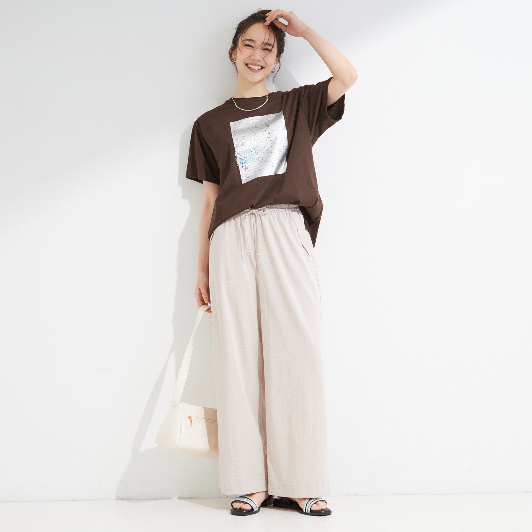 SHOO･LA･RUE「【ひんやり/S-LL】選べる4柄　デイリー使いにぴったりな 大人の頼れるTシャツ」|Tシャツ・カットソー|