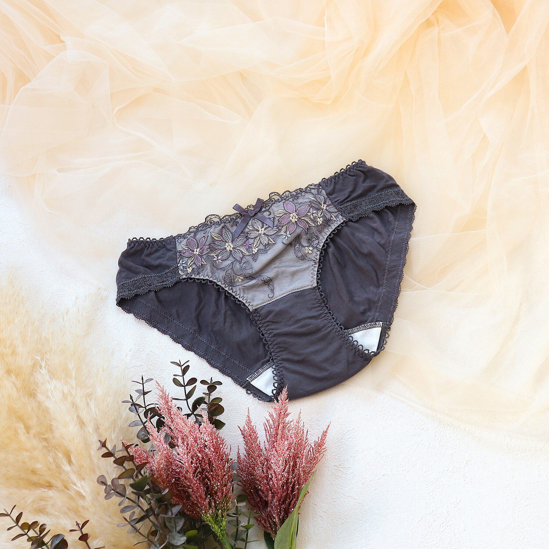 Risa Magli「メイヤ サニタリーショーツ」|インナー|グレー(010)