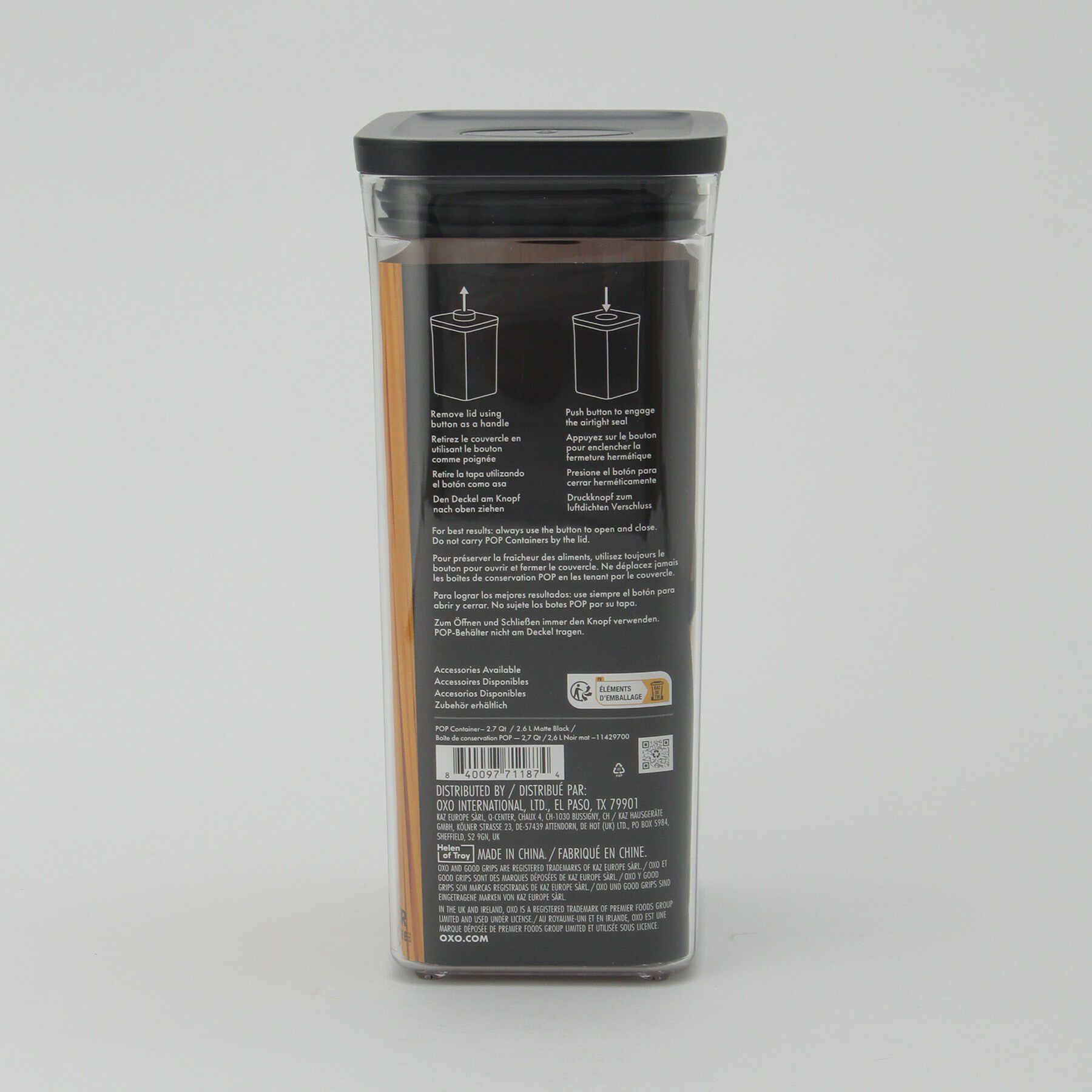 212 KITCHEN STORE「ポップコンテナ レクタングル ミディアム BK ＜OXO オクソー＞」|食器・キッチングッズ|