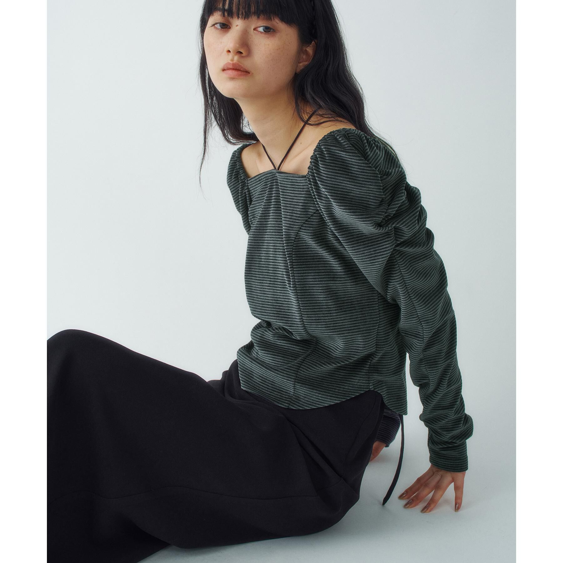 CODE A「velour square puff top」|Tシャツ・カットソー|