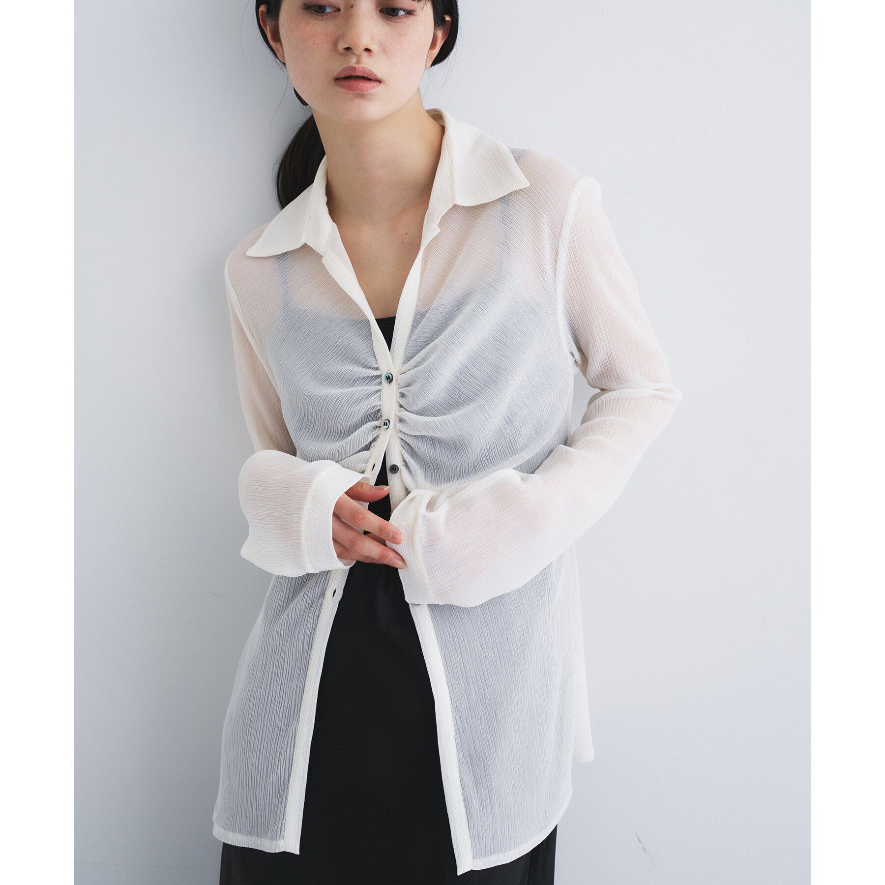 CODE A「thin gather shirts」|シャツ・ブラウス|