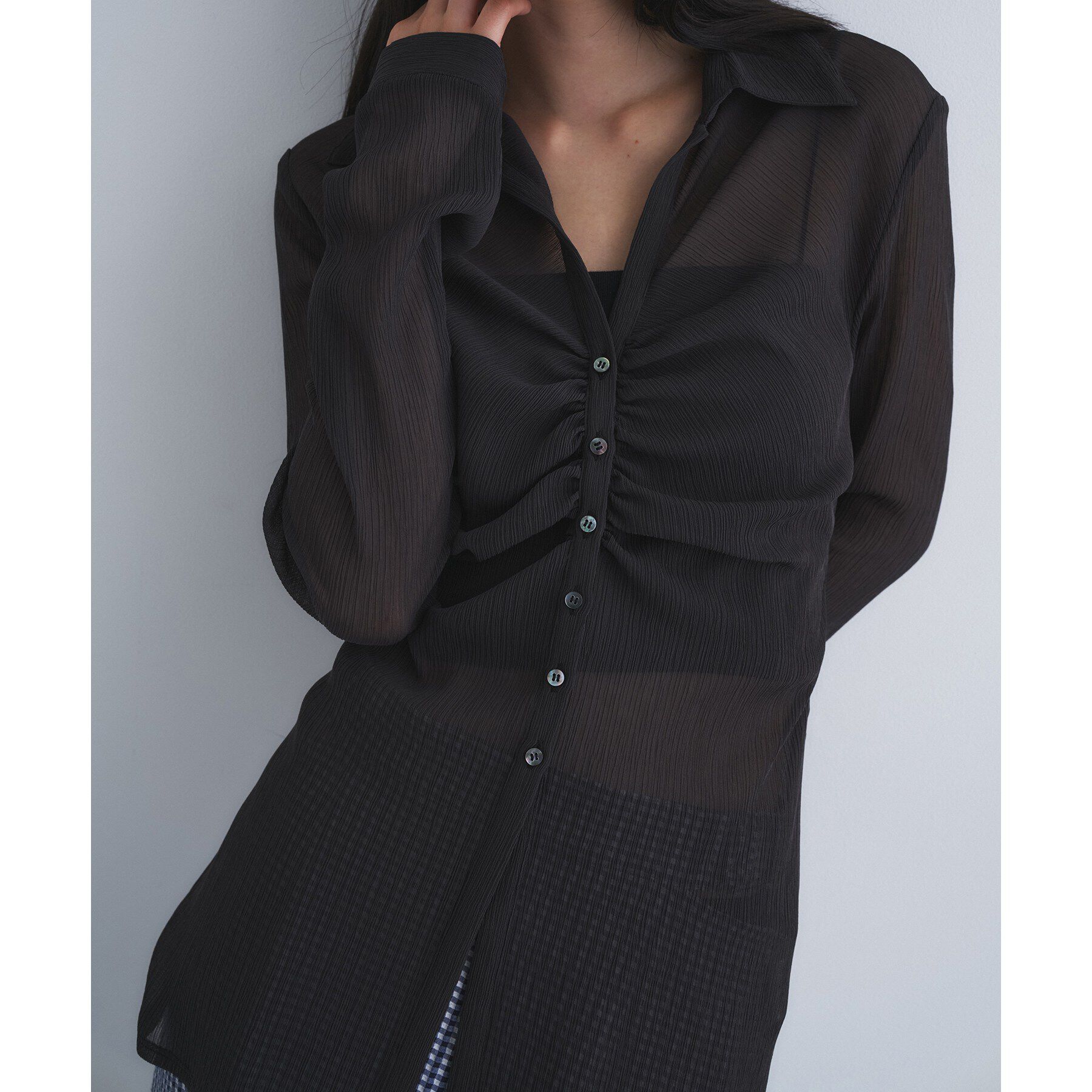CODE A「thin gather shirts」|シャツ・ブラウス|