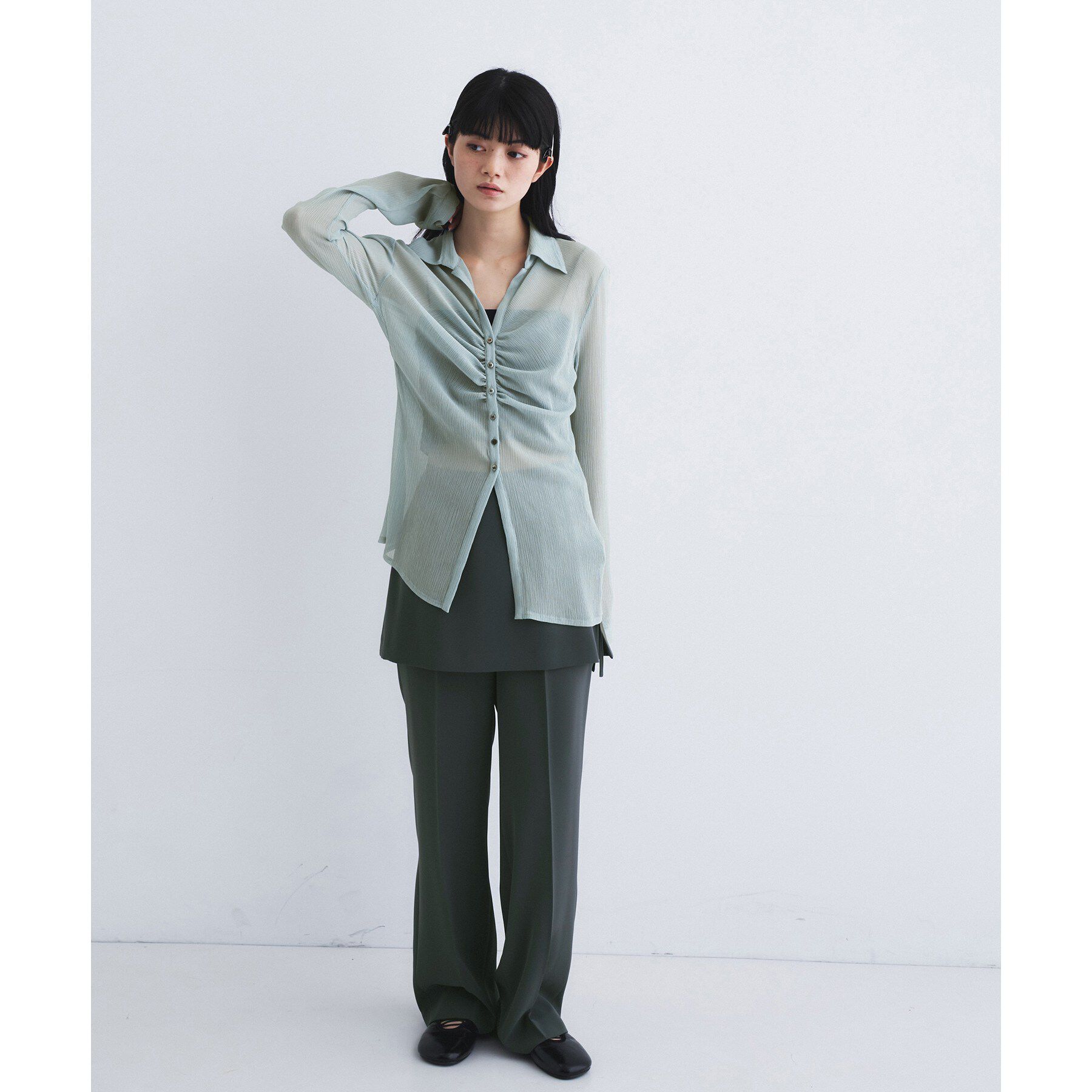 CODE A「thin gather shirts」|シャツ・ブラウス|
