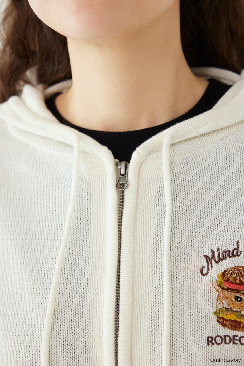 RODEO CROWNS「(MIND.A.DAY)ワンポイントニットフーディー」|パーカー|
