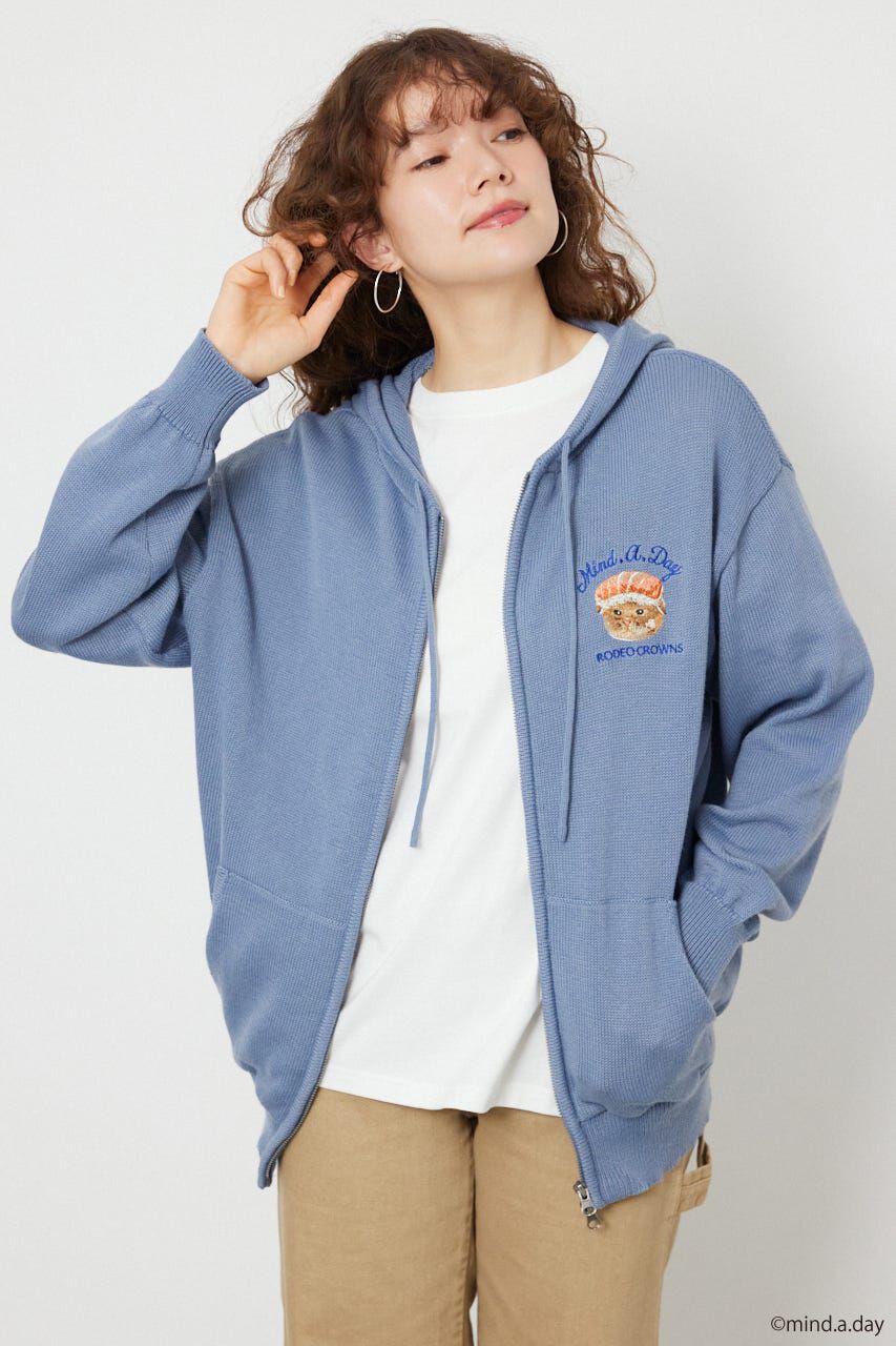 RODEO CROWNS「(MIND.A.DAY)ワンポイントニットフーディー」|パーカー|