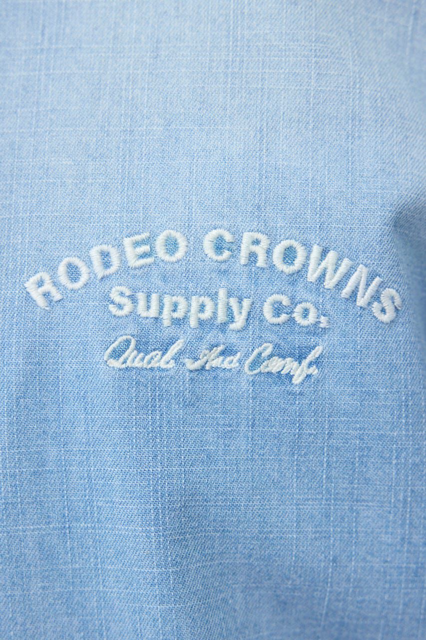 RODEO CROWNS「シャンブレーハーフスリーブZIPパーカー」|Tシャツ・カットソー|