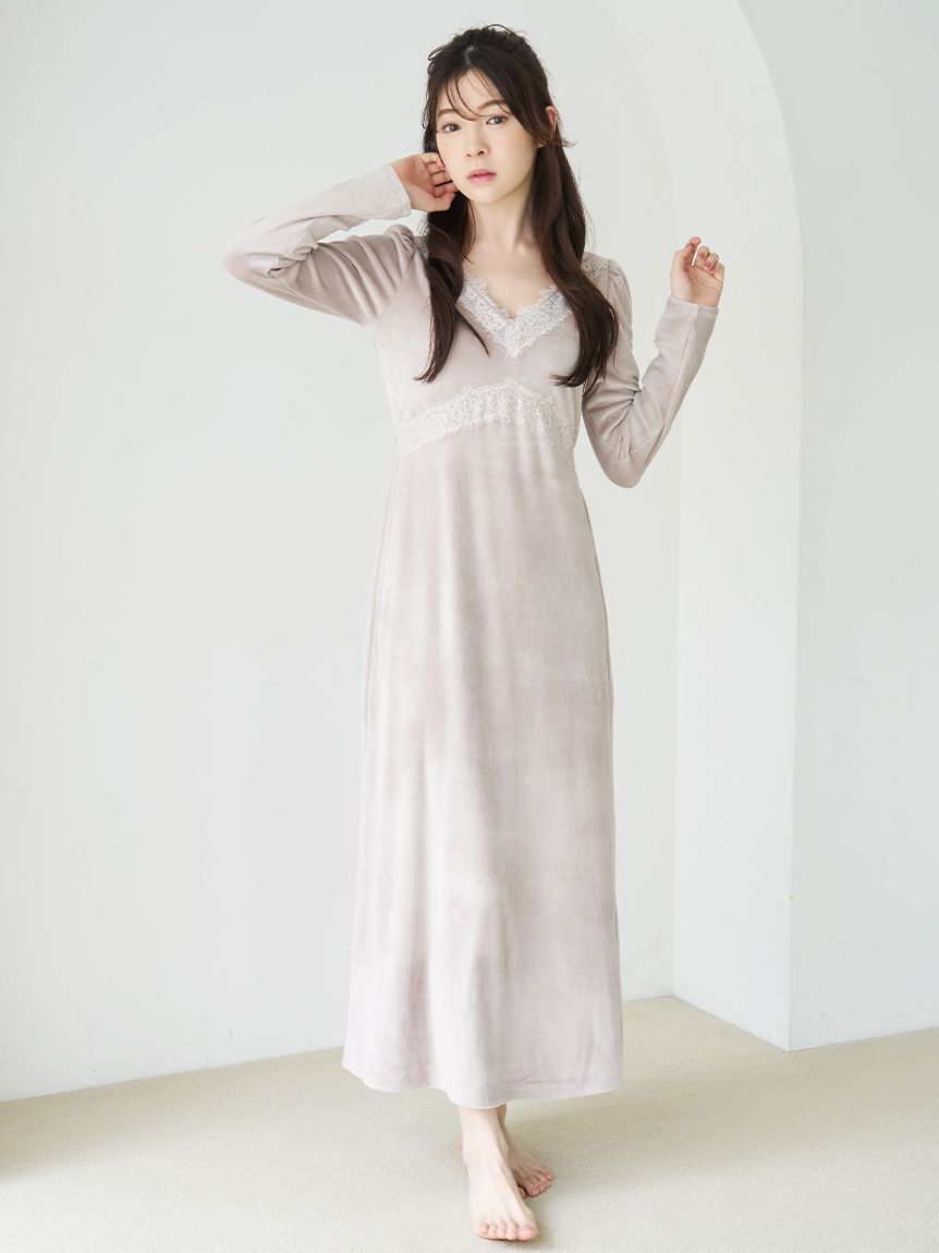 SNIDEL HOME「【イフミック(R)】シルキーフリースカップインワンピース」|ルームウェア|
