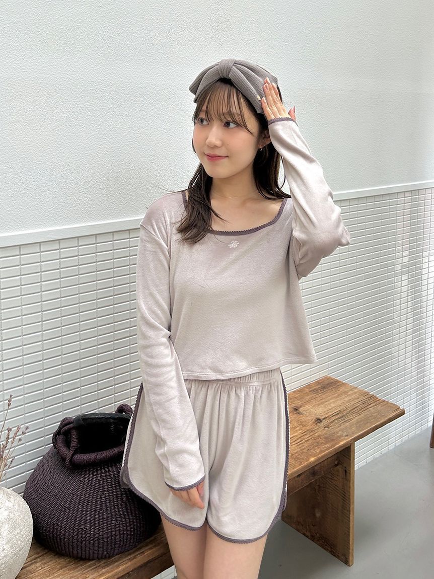 SNIDEL HOME「【イフミック(R)】シルキーフリースセットアップ」|ルームウェア|