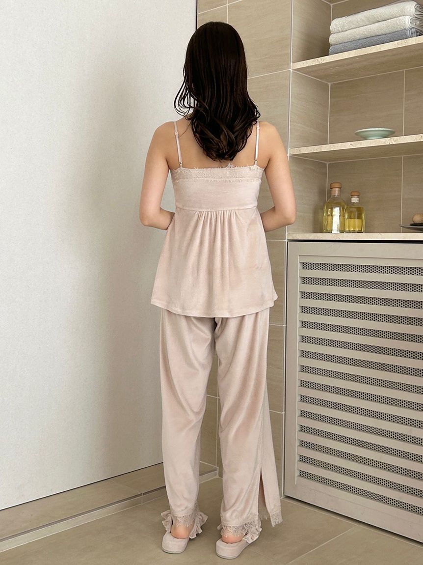 SNIDEL HOME「【イフミック(R)】シルキーフリースロングパンツ」|ルームウェア|