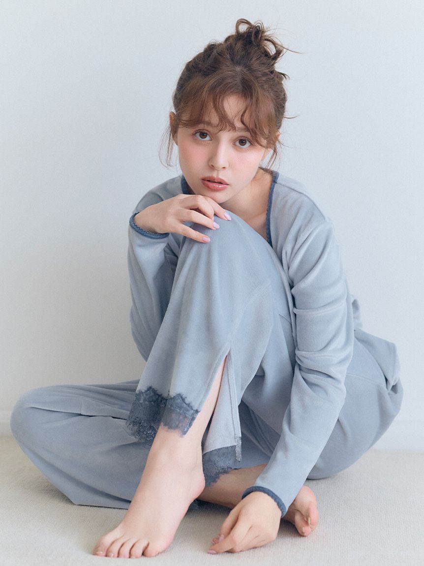 SNIDEL HOME「【イフミック(R)】シルキーフリースロングパンツ」|ルームウェア|