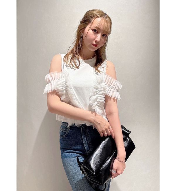 dazzlin「フリルギャザードッキングカットソー」|Tシャツ・カットソー|