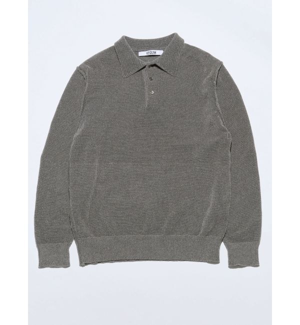 EMODA「【VEQUM】VELOUR TEXTURE KNIT POLO」|ニット・セーター|