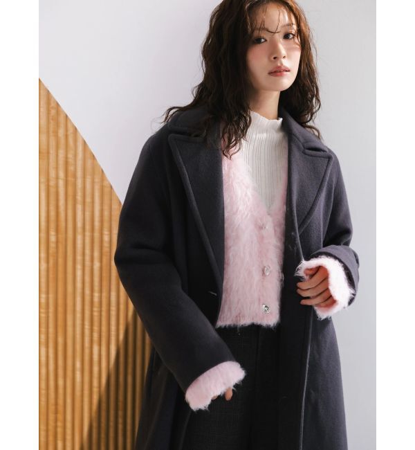 MERCURYDUO「【WEB限定カラーあり】シャギークロップドカーディガン」|カーディガン|