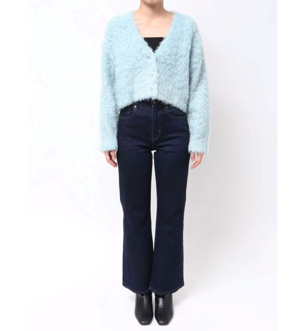 MERCURYDUO「【WEB限定カラーあり】シャギークロップドカーディガン」|カーディガン|
