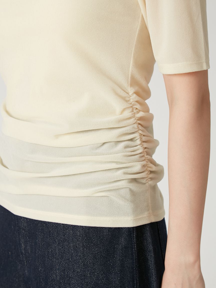 FRAY I.D「シアーベロアバックオープンTシャツ」|Tシャツ・カットソー|