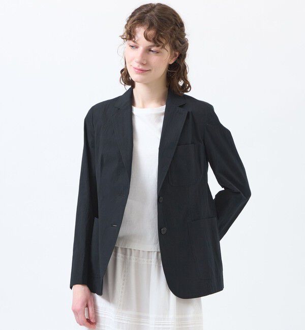 MACKINTOSH PHILOSOPHY「【WEB&一部店舗限定】ハイツイストコットンシャツジャケット」|テーラードジャケット|ブラック