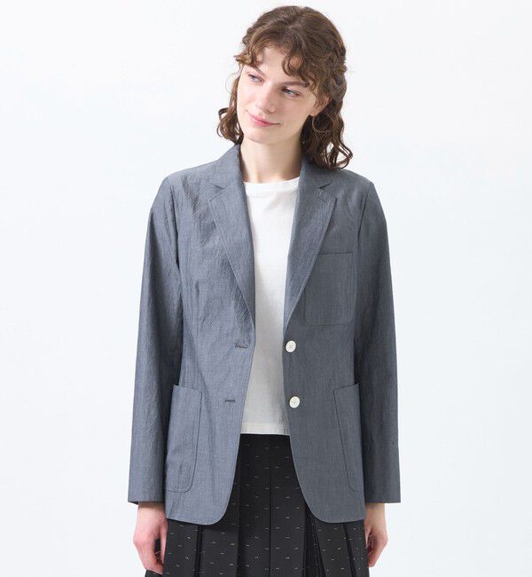 MACKINTOSH PHILOSOPHY「【WEB&一部店舗限定】ハイツイストコットンシャツジャケット」|テーラードジャケット|ネイビー