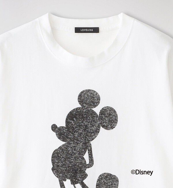  「【ミッキーマウス / LOVELESS限定】プリントTシャツ(フロントシルエットスタイル)」|Tシャツ・カットソー|