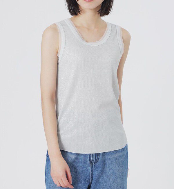  「ラメリブタンクトップ」|Tシャツ・カットソー|