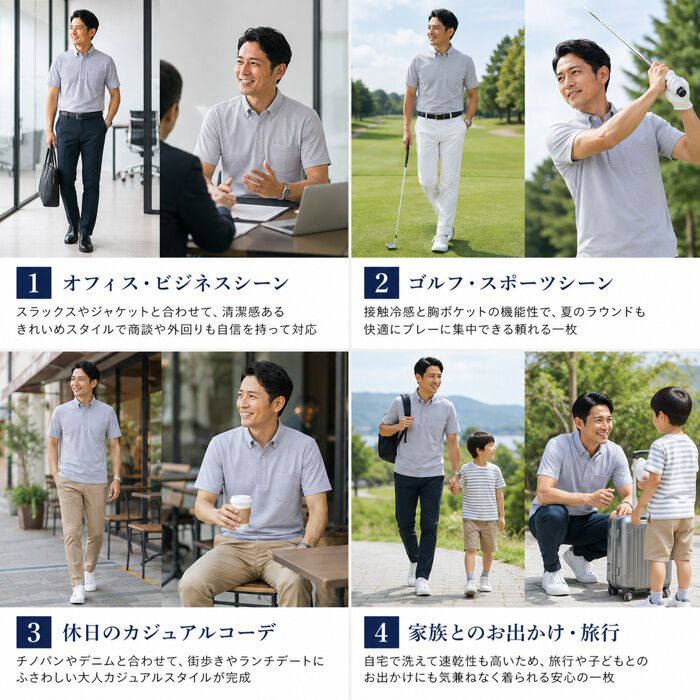 BACKYARD FAMILY「ポロシャツ 半袖 メンズ 通販 URBAN SQUARE 56372 アーバン スクエア 接触冷感」|その他|