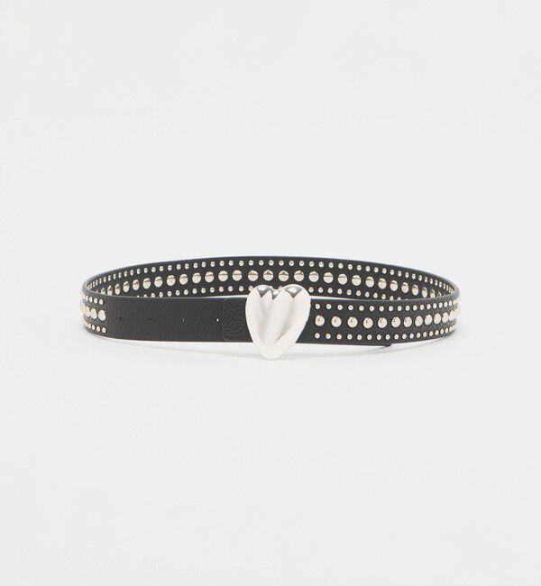 UNITED ARROWS「＜A VACATION＞ハートバックル スタッズ ベルト30」|ベルト|BLACK