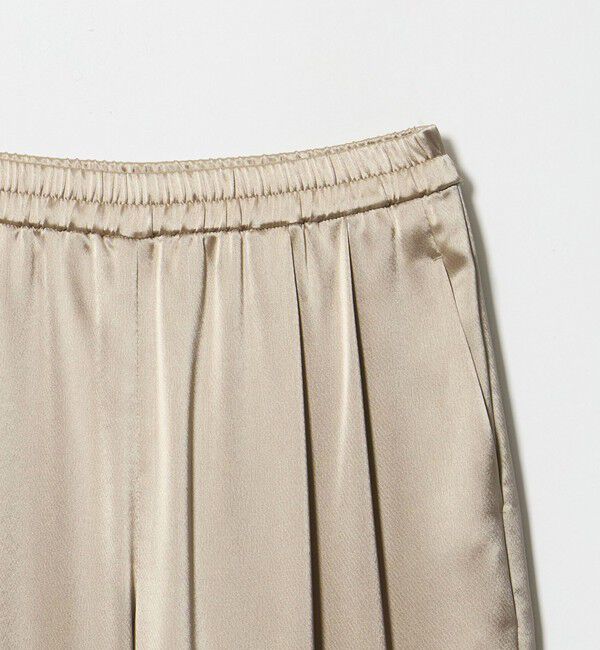 UNITED ARROWS「サテン ギャザー テーパード ワイドパンツ」|その他|