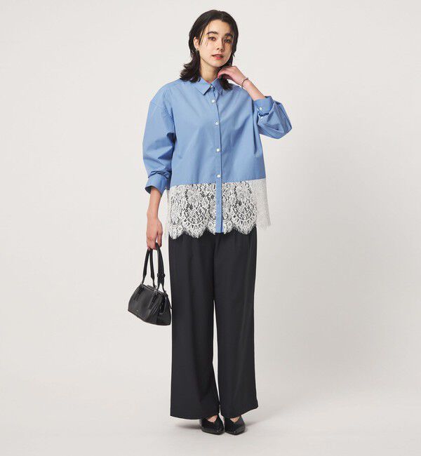 UNITED ARROWS green label relaxing「レース ドッキング シャツ」|シャツ・ブラウス|